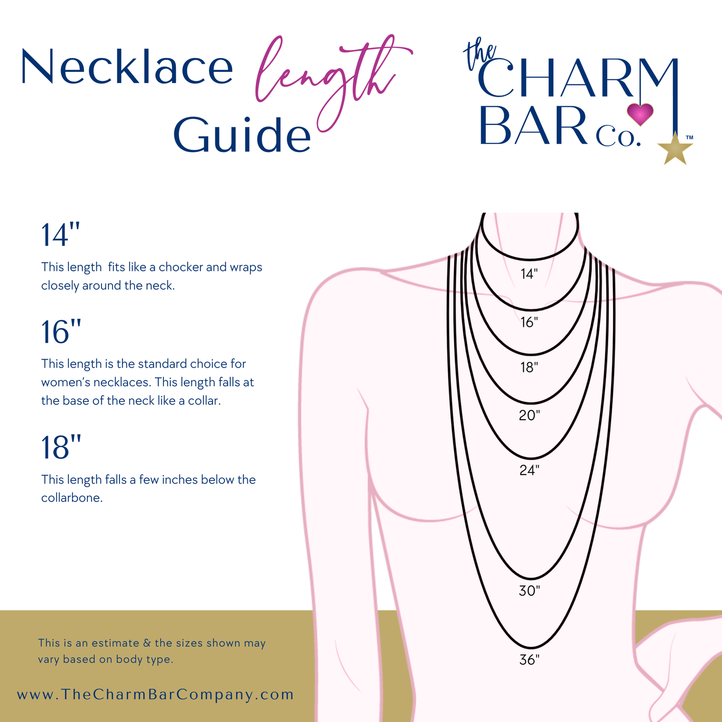 * Gold Madilyn Necklace 18"