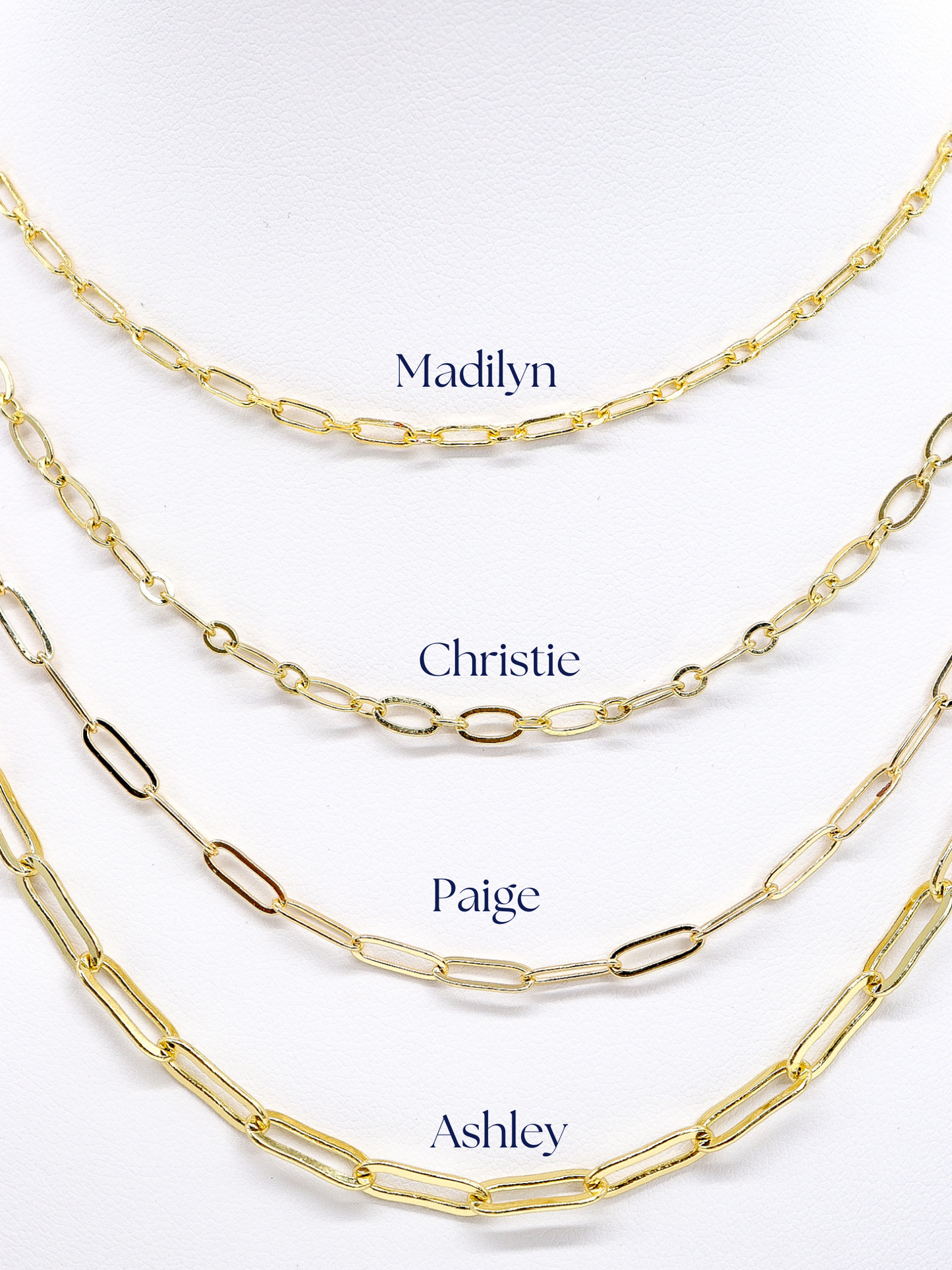 * Gold Madilyn Necklace 18"