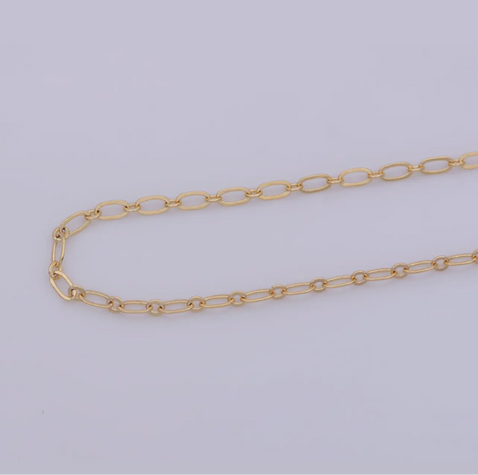 18K Gold Filled Cable Chain Necklace, 17.7”